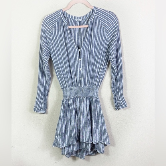 Rails Jasmine Stripe White Blue Smock Waist size XS - Picture 15 of 15